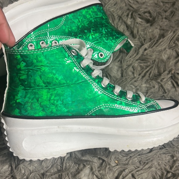 Size 8 Green platform tennis shoes - Picture 2 of 4